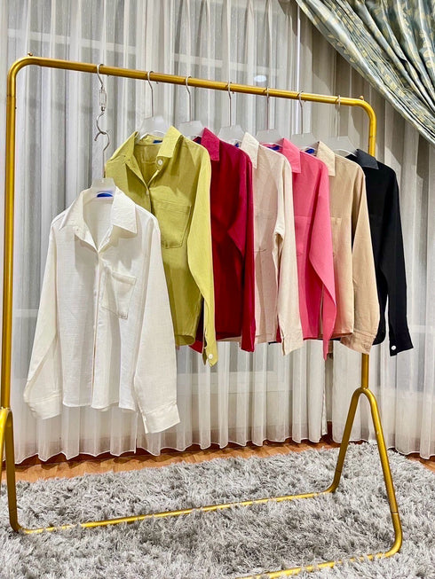 Women Casual Lenin Collar Down Shirts